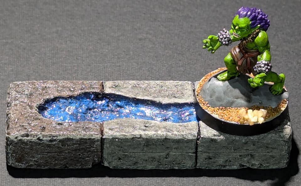 Dungeon/Castle Tile, 1" x 3", Slime, 3 Blocks