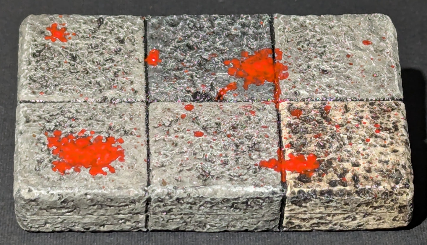 Dungeon/Castle Tile, 2" x 3", Blood Splatter