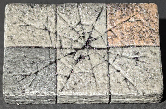 Dungeon/Castle Tile, 2" x 3", Impacted, 6 Blocks