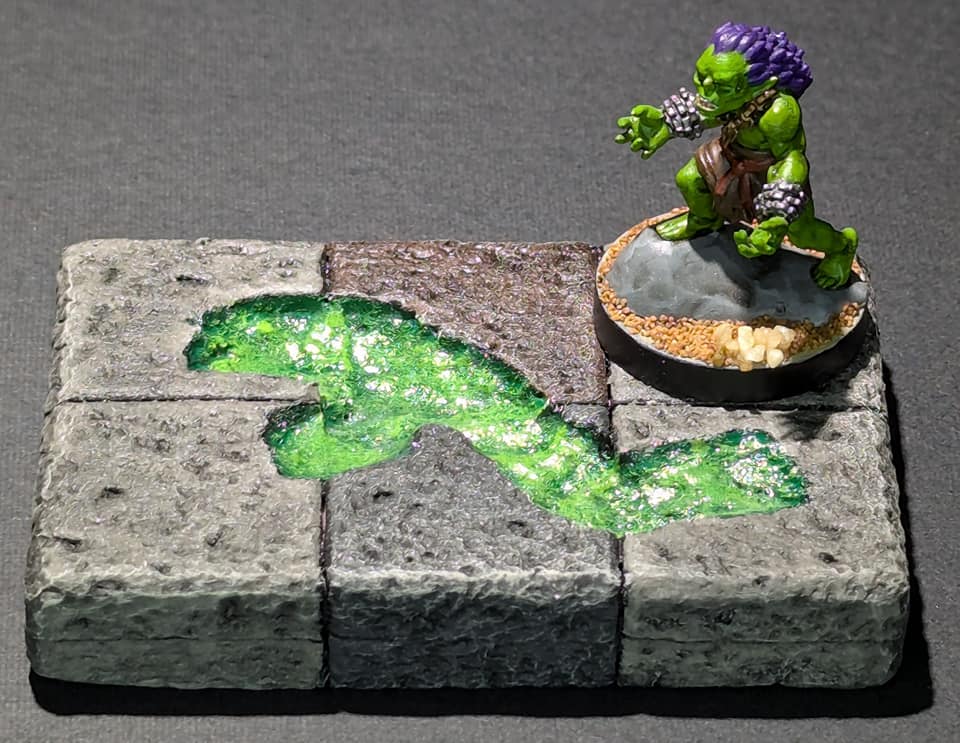 Dungeon/Castle Tile, 2" x 3", Slime, 6 Blocks