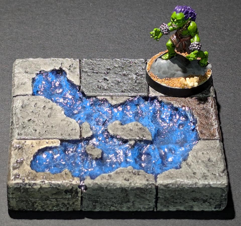 Dungeon/Castle Tile, 3" x 3", Slime, 9 Squares