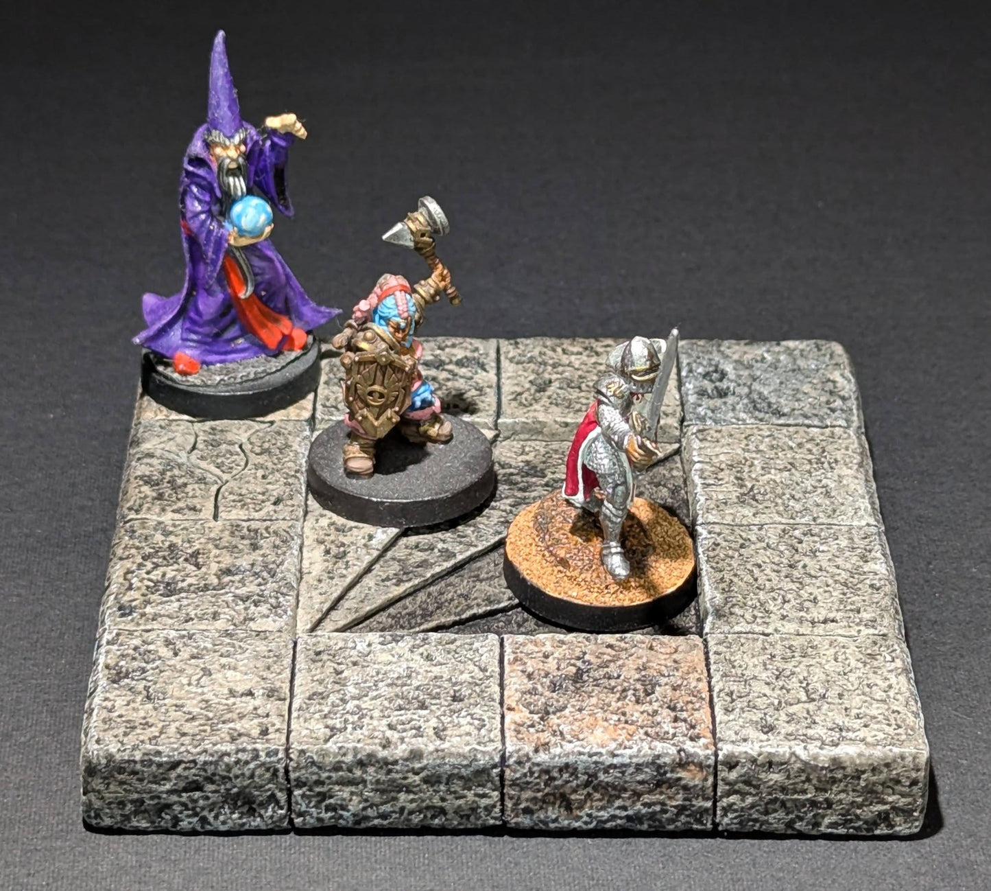 Dungeon/Castle Tile, 4" x 4", Stairs, Spiral, 4 Blocks