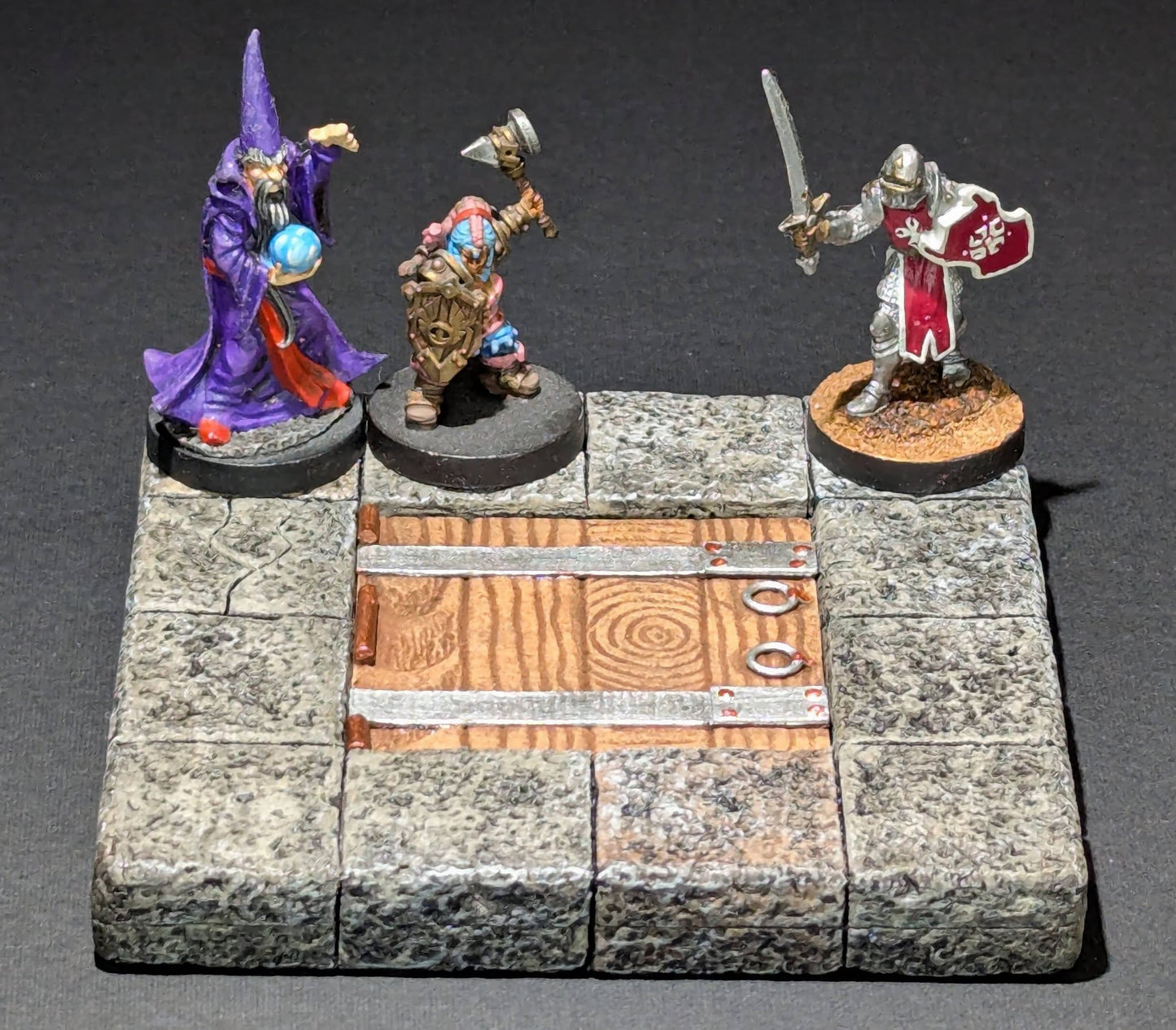 Dungeon/Castle Tile, 4" x 4", Trap Door, Wood, 4 Blocks