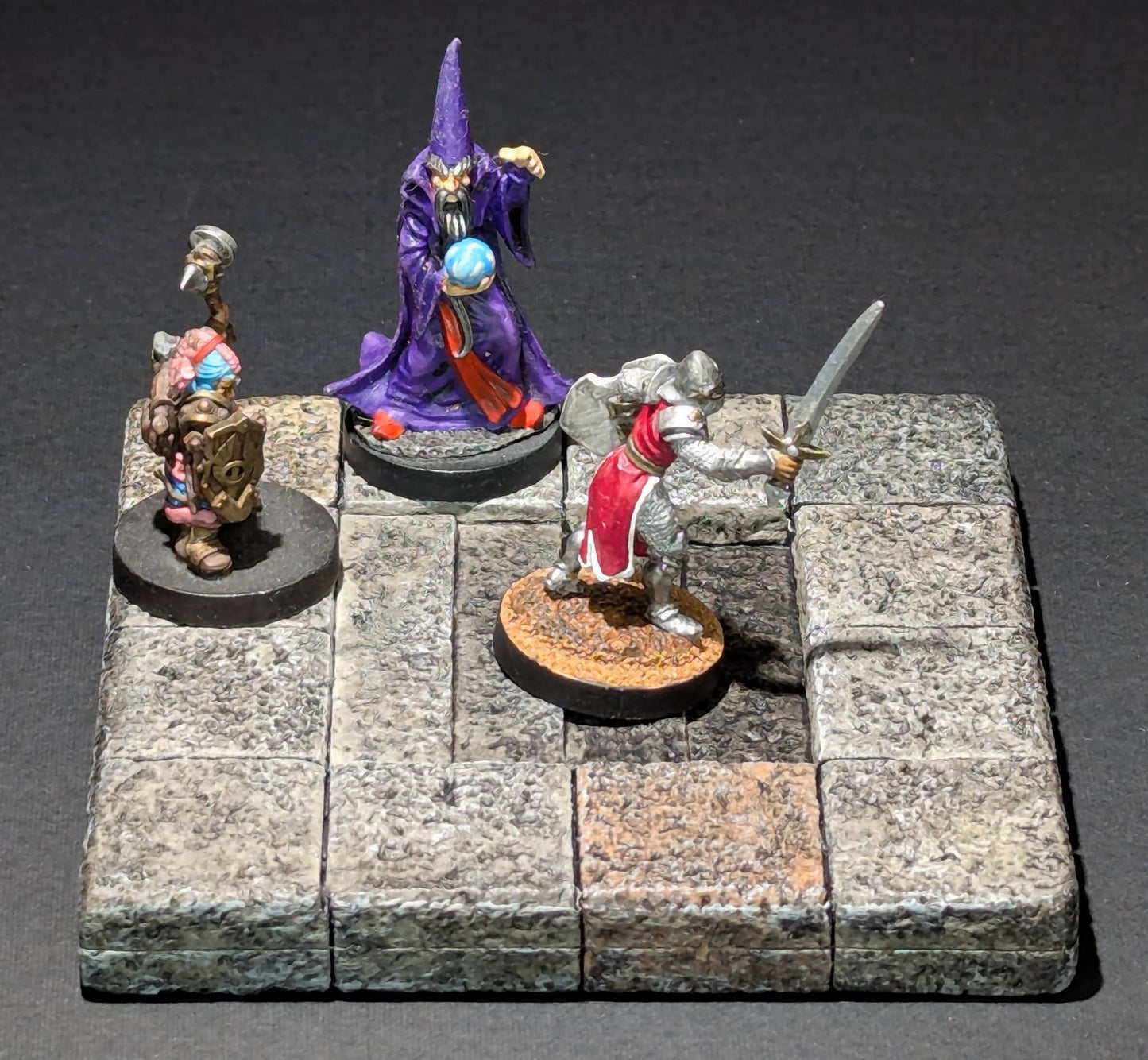 Dungeon/Castle Tile, 4" x 4", Stairs, Straight, 4 Blocks