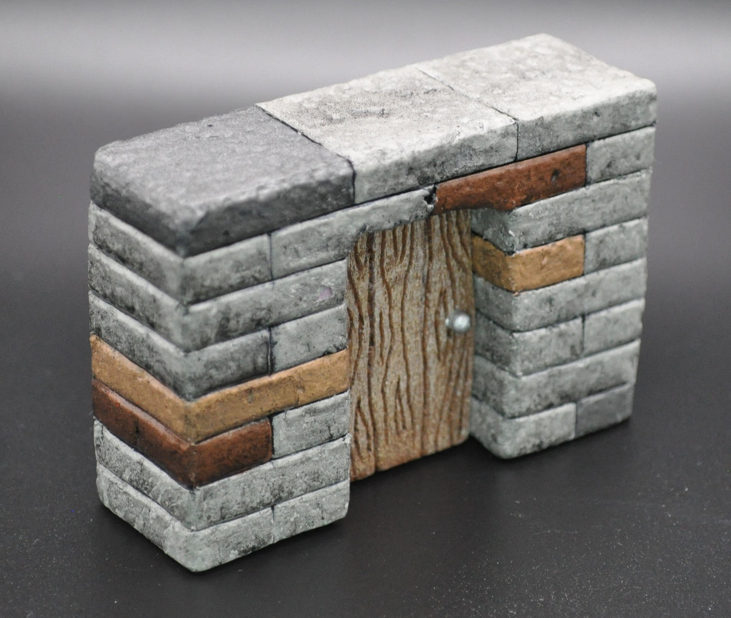 Wall, Medieval European, 1" x 3" x 2", Fine Stones, Door