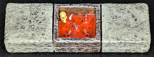 Dungeon/Castle Tile, Spike Trap, 1 Tile, 1" x 3"