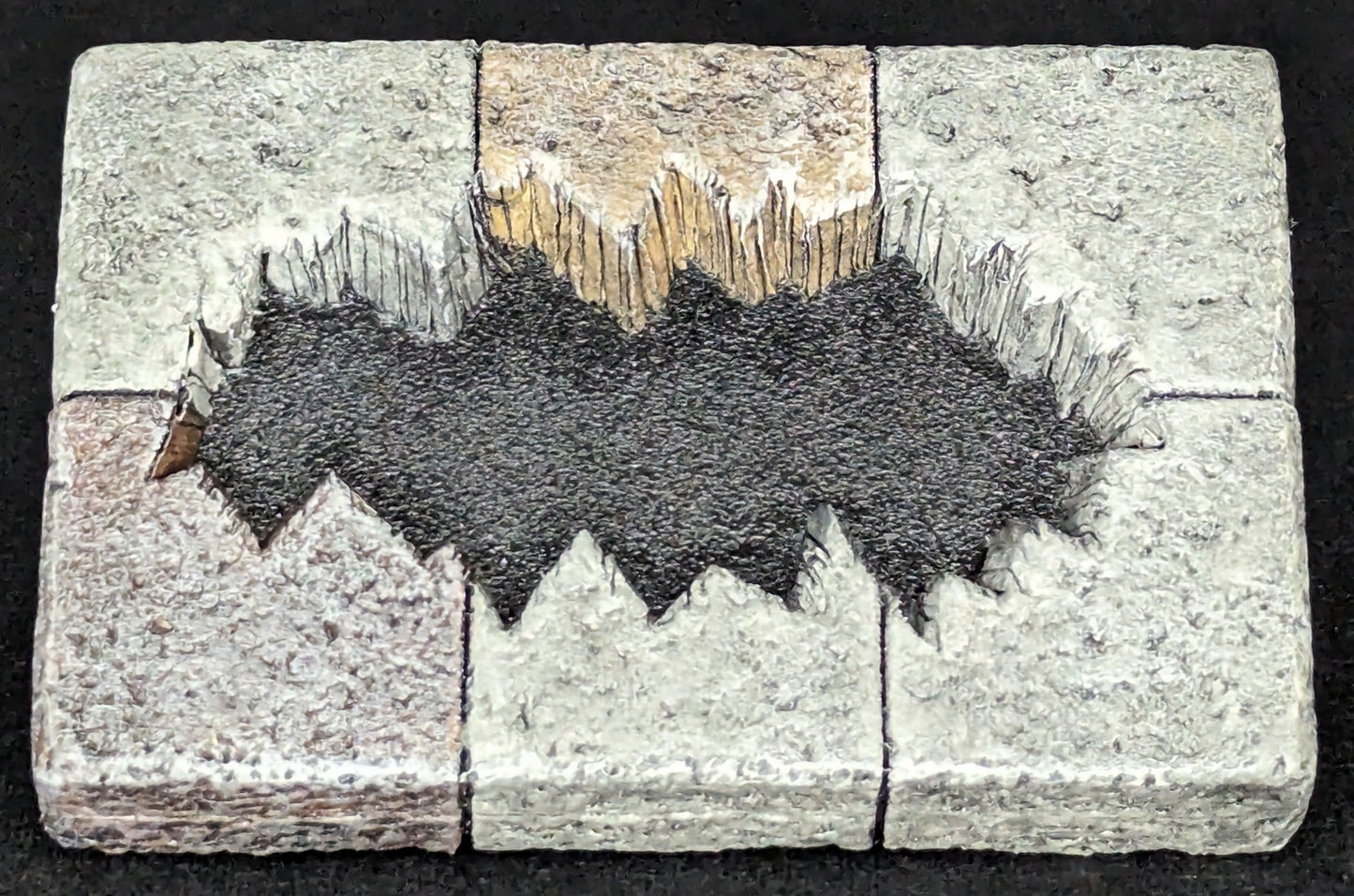 Dungeon/Castle Tile, Crevice, 6 Blocks, 2" x 3"