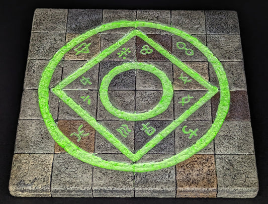 Dungeon/Castle Tile, Summoning Circle, 6" x 6