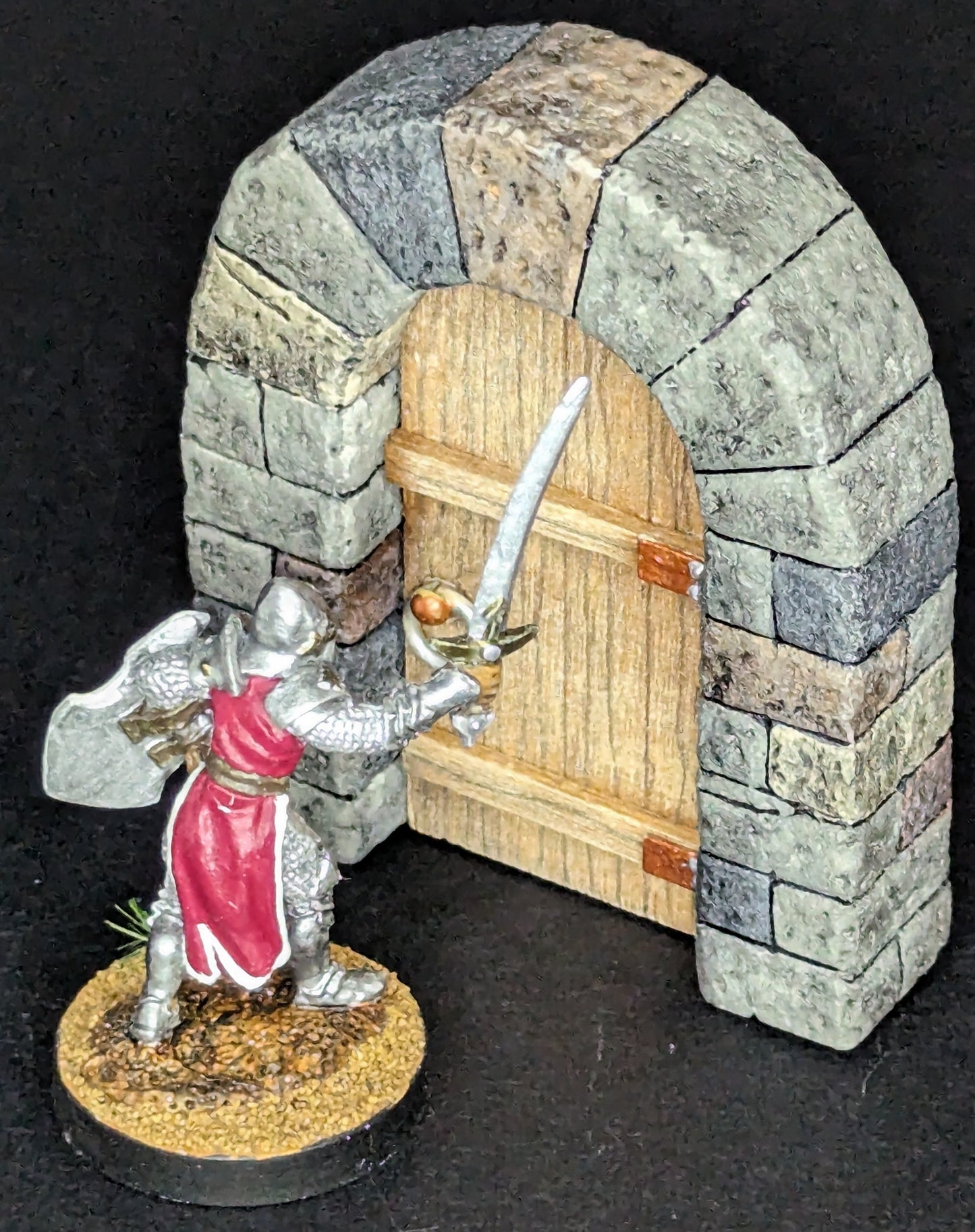 Dungeon/Castle, Door, Stone, Closed, 2" x 2-1/2"