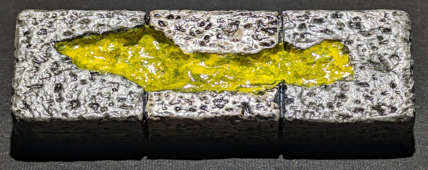 Dungeon/Castle Tile, 1" x 3", Slime, 3 Blocks