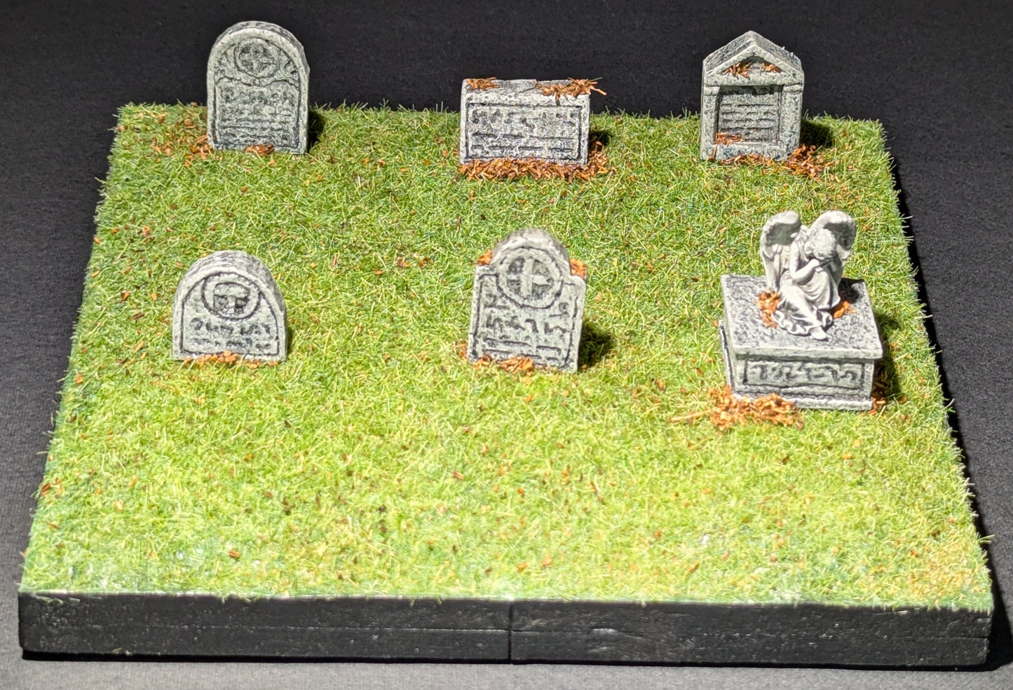 Graveyard Tile, 6" x 6", 6 Grave Mounds, Autumn