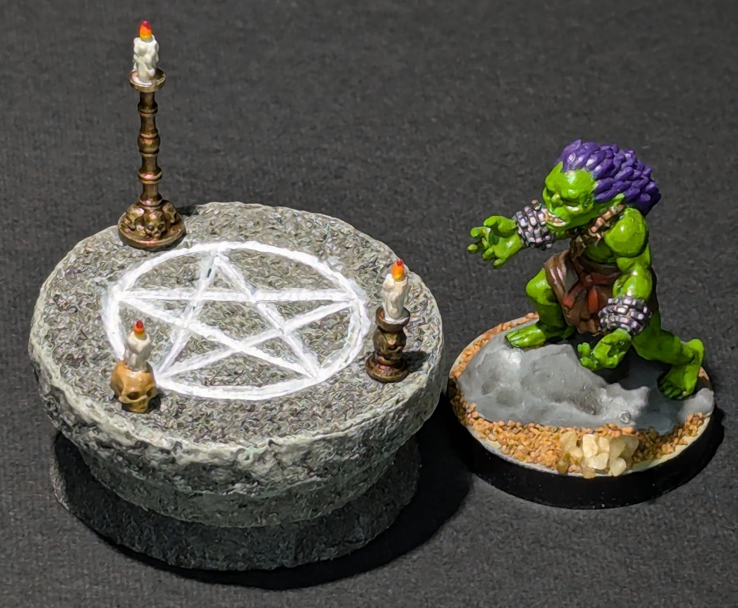Pentagram Stone Slab, Clue Marker, 1-3/4"x1-1/2"