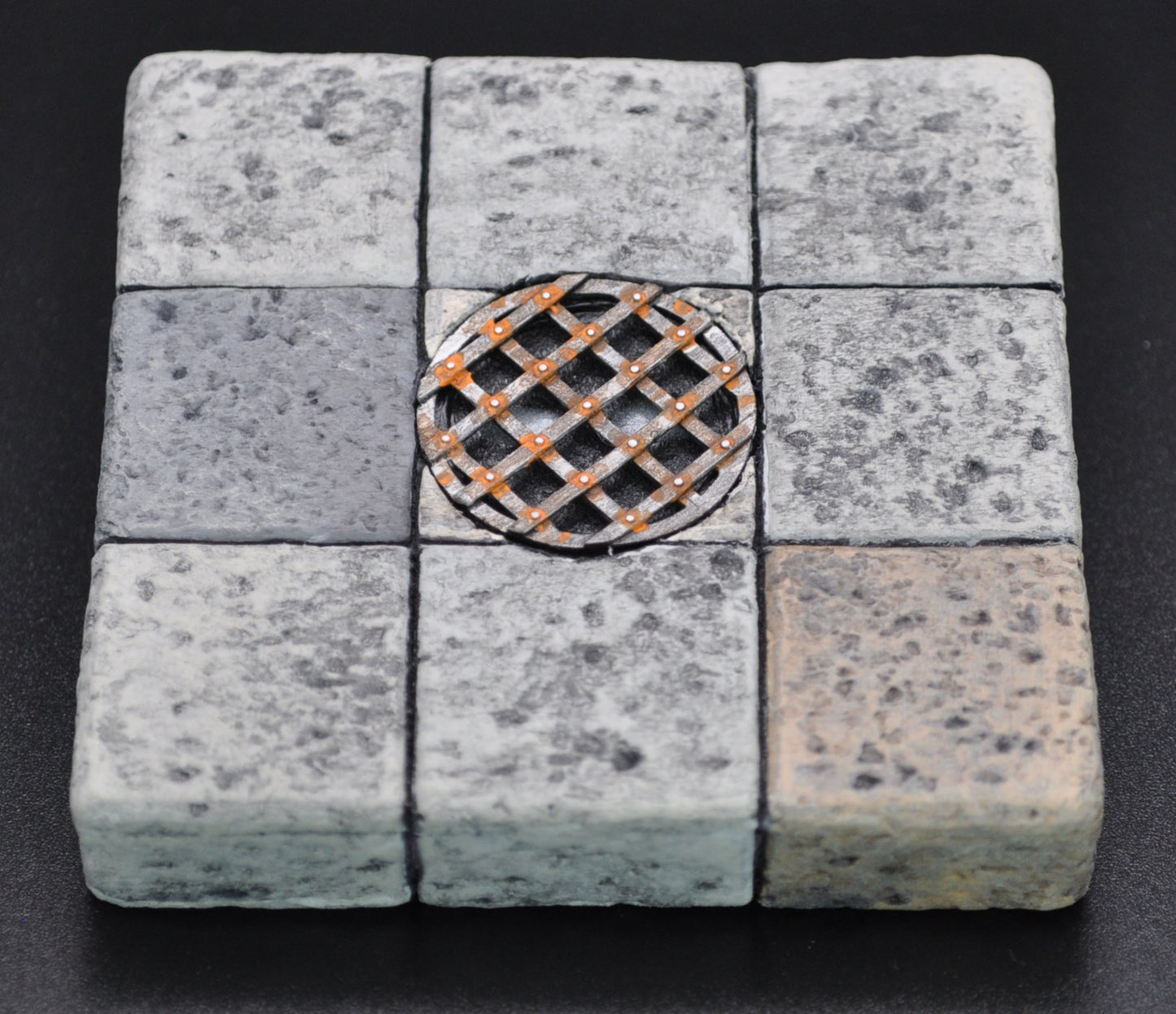 Dungeon/Castle Tiles, Storm Grate,  3" x 3"