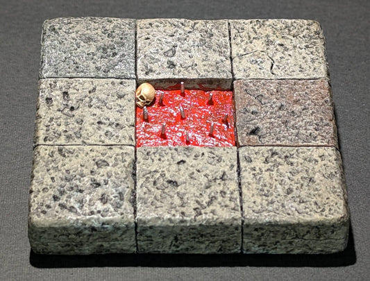 Dungeon/Castle Tile, Spike Pit, 3" x 3", 1 Block