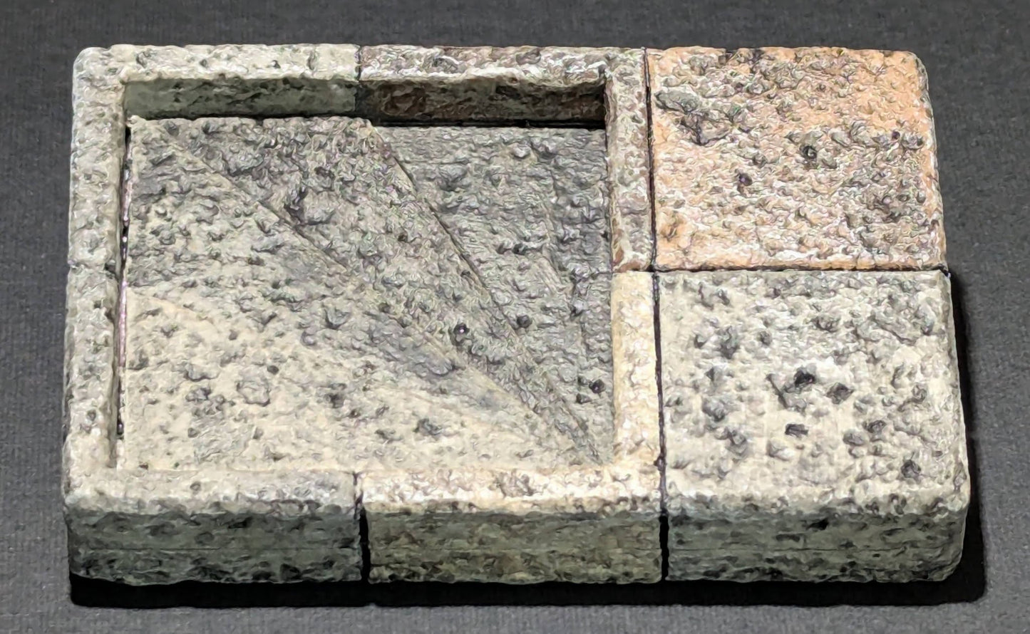 Dungeon/Castle Tile, 2" x 3", Stairs, Spiral, 4 Blocks