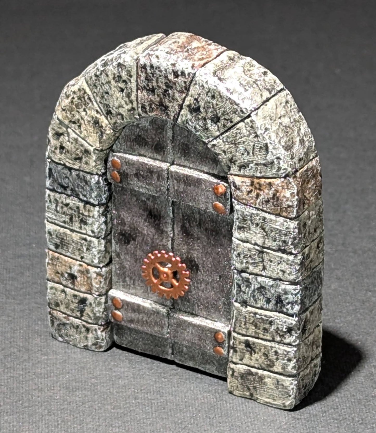 Dungeon/Castle, Door, Stone, Metal, 2" x 2-1/2"