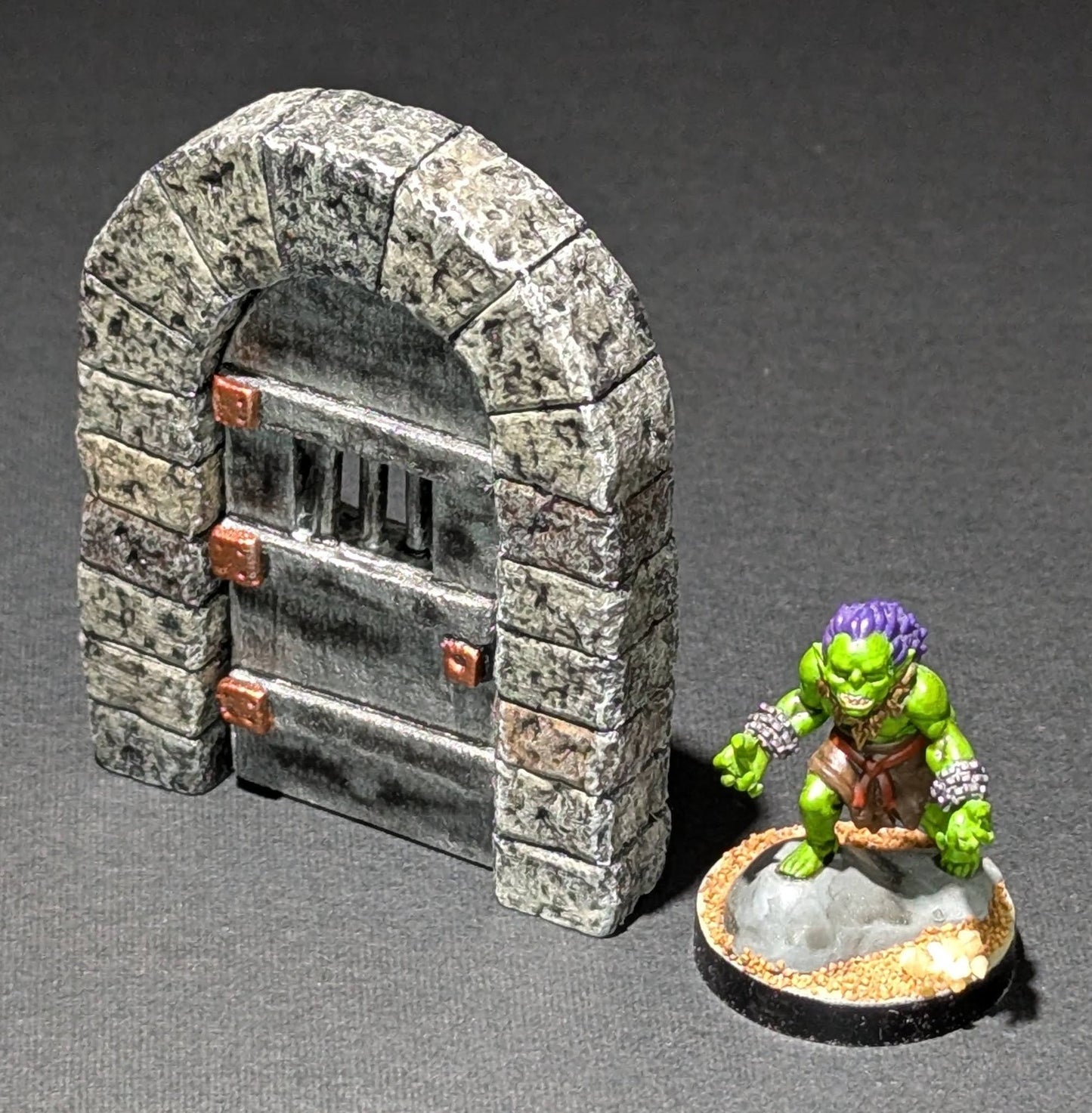 Dungeon/Castle, Door, Stone, Prison, 2" x 2-1/2"