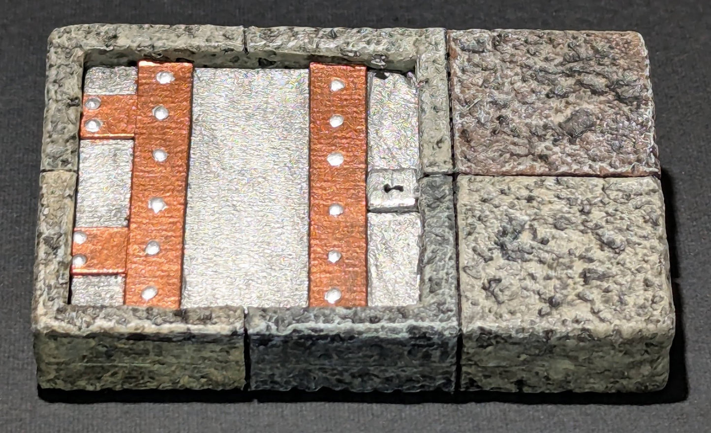 Dungeon/Castle Tile, 2" x 3", Trap Door, Iron, 4 Blocks