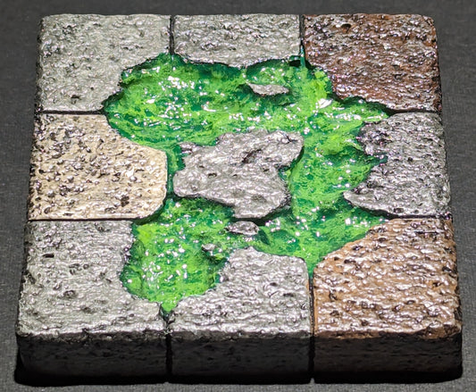 Dungeon/Castle Tile, 3" x 3", Slime, 9 Squares