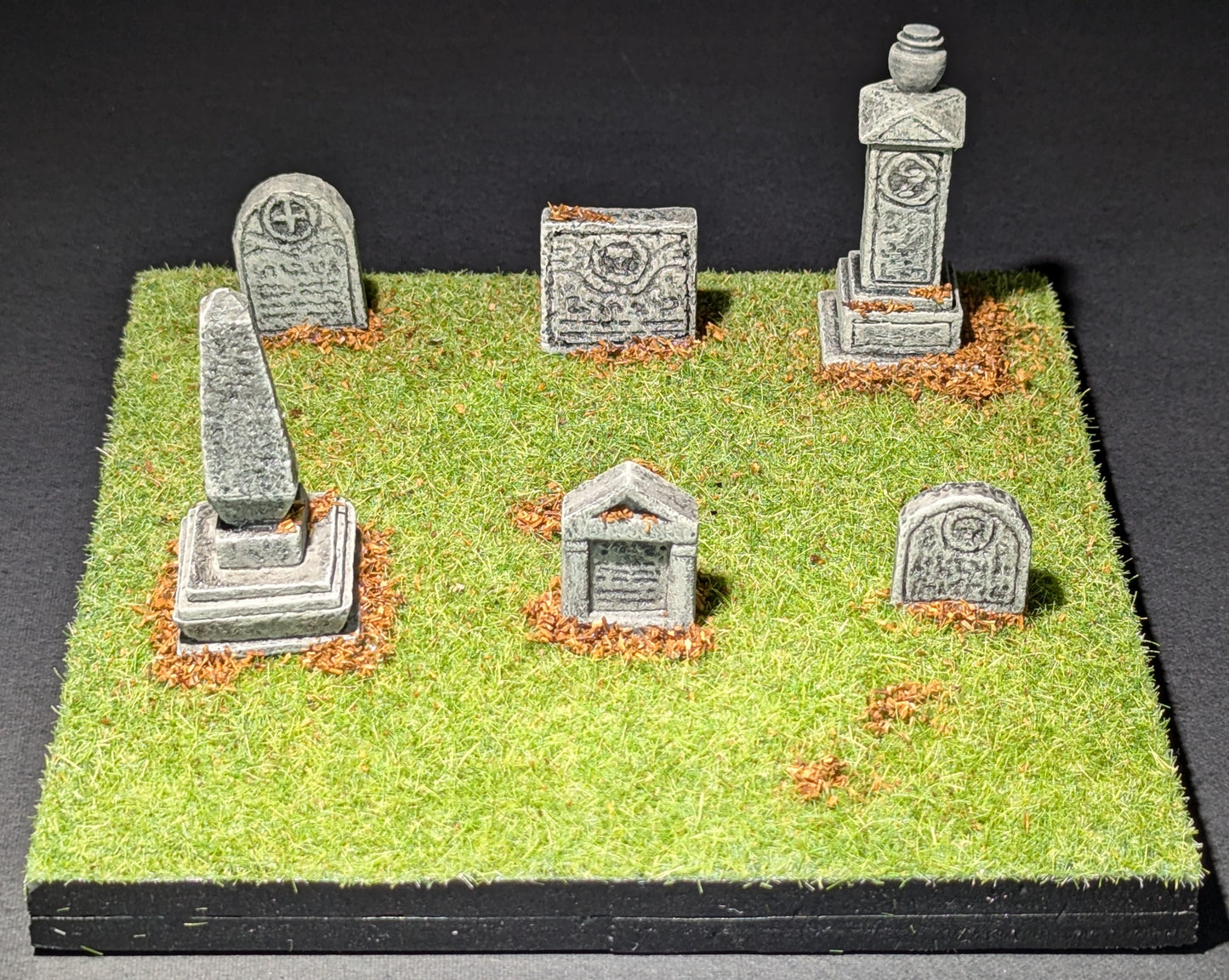 Graveyard Tile, 6" x 6", 6 Graves, Uneven, Autumn