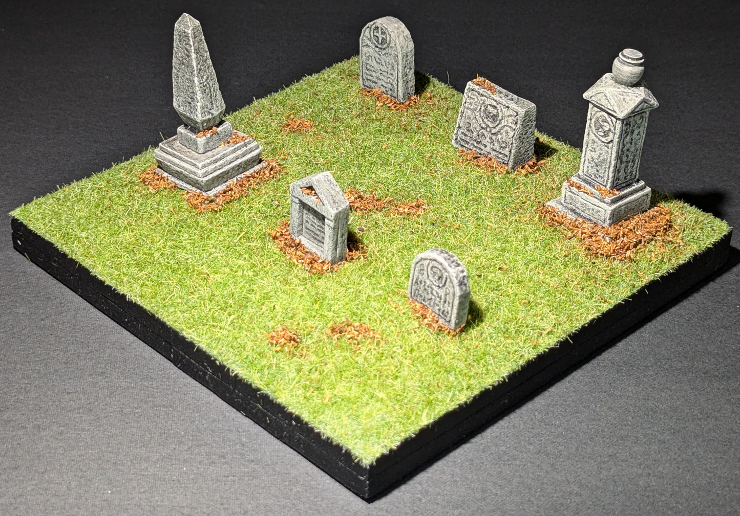 Graveyard Tile, 6" x 6", 6 Graves, Uneven, Autumn