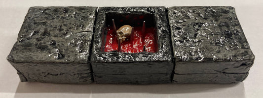 Dungeon Tile, Pit Trap, Spikes, Blood, 3x1